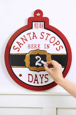 Decorator's Warehouse 16" x 19" "Santa Stops Here" Wall Decor > North Pole Party|Believe