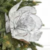 Decorator's Warehouse 22" x 11" Silver Flower Metallic Stem > White Christmas|Christmas Decor