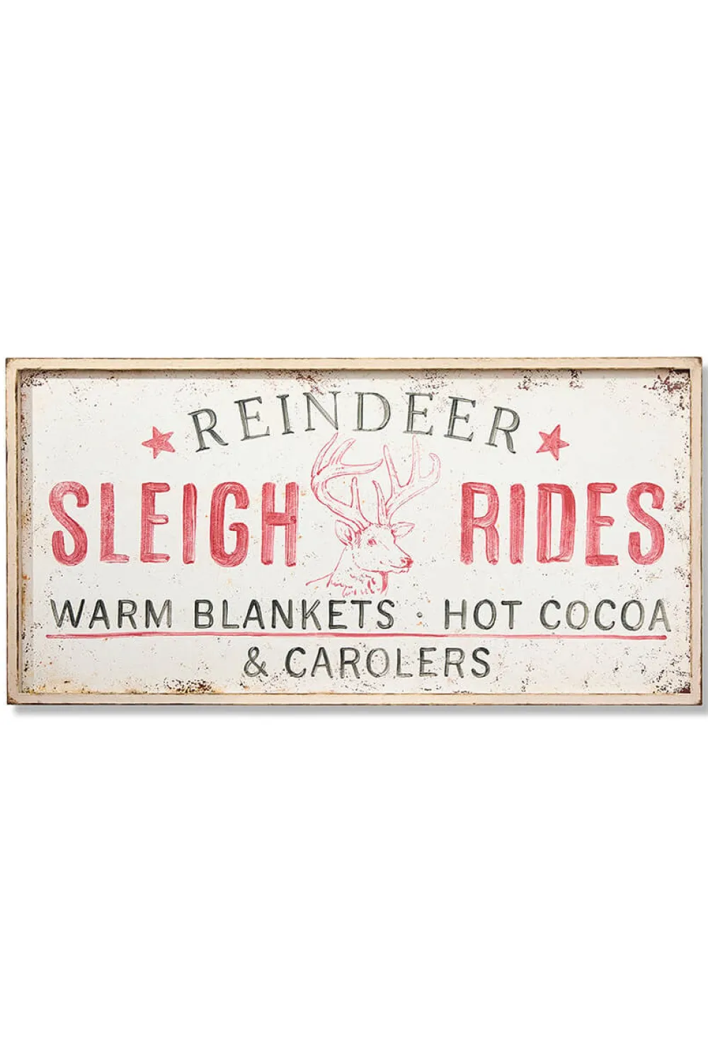 Decorator's Warehouse 24" x 48" Sleigh Rides Metal Wall Decor > Farmhouse|Christmas Accents