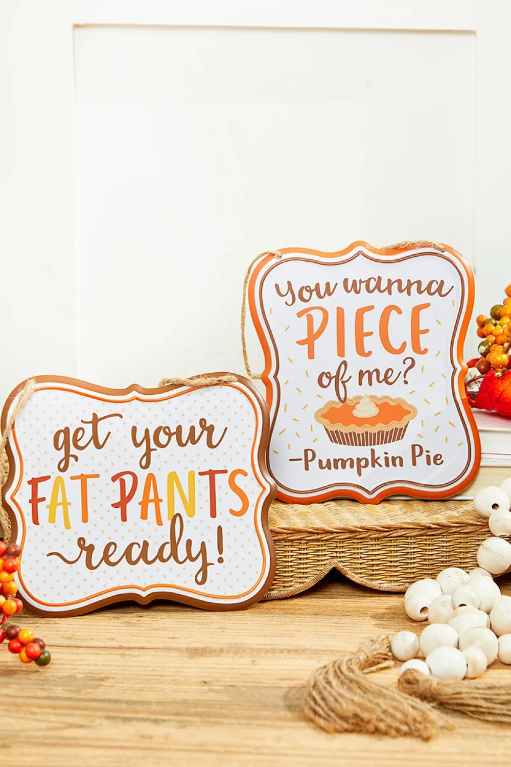 Decorator's Warehouse 7" x 6" Tin Thanksgiving Sign > Fall Decor|Fall Decor