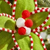 Decorator's Warehouse 11” x 11" Velvet Peppermint Edge Poinsettia Pick > Christmas Decor|Storyville