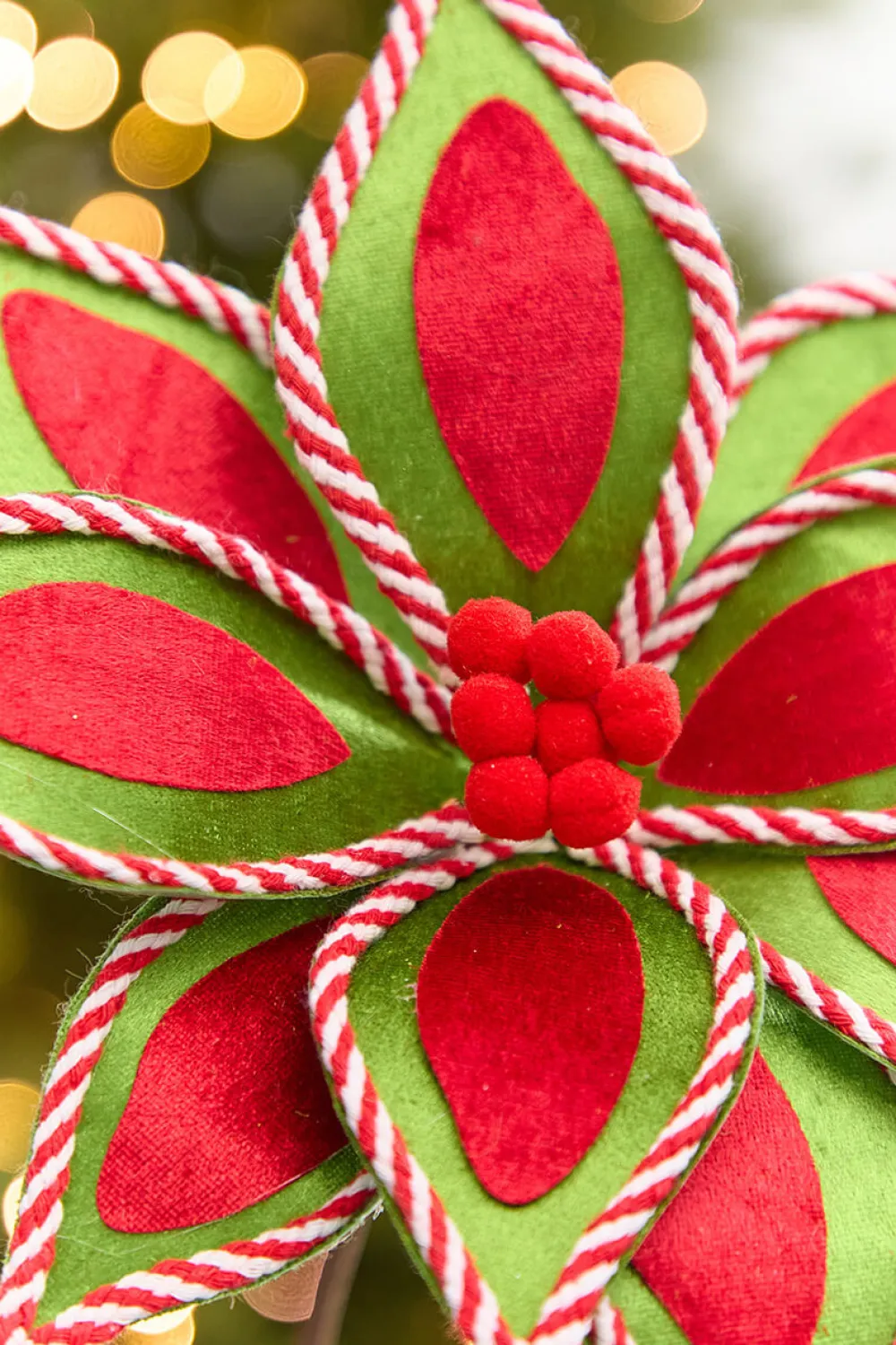 Decorator's Warehouse 20" x 11.5" Whimsical Red & Green Poinsettia Stem > Storyville|2026 New Additions