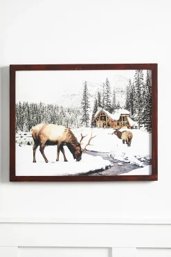 Decorator's Warehouse 15" x 19" Woodland Scene Wood Wall Art > Winter Woodland|Christmas Decor