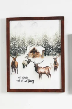 Decorator's Warehouse 15" x 19" Woodland Scene Wood Wall Art > Winter Woodland|Christmas Decor