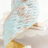 Decorator's Warehouse 4" x 5 Yard Aqua Chadwick Metallic Dupioni Back Ribbon > Santa'S Sweet Shoppe|Christmas Ribbon