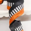Decorator's Warehouse 4" x 10 Yard Black and White Striped Halloween Ribbon > Halloween|Halloween