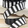 Decorator's Warehouse 1.5" x 10 Yard Black & White Halloween Stripe Ribbon > Halloween|Halloween