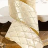 Decorator's Warehouse 4" x 10 Yard Champagne Gold Quilted Dupion Ribbon > Christmas Ribbon|Christmas Decor