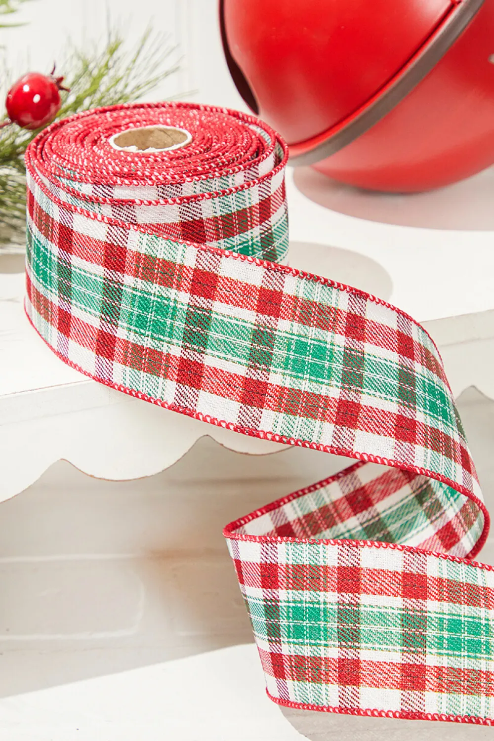 Decorator's Warehouse 2.5" x 10 Yard Christmas Plaid Ribbon > Farmhouse|Christmas Ribbon