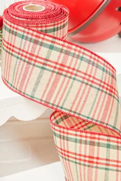 Decorator's Warehouse 4" x 10 Yard Classic Farmhouse Plaid > Christmas Ribbon|Farmhouse