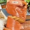 Decorator's Warehouse 2.5" x 10 Yard Cognac Faux Leather Ribbon > Winter Woodland|Christmas Decor