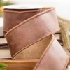 Decorator's Warehouse 2.5" x 5 Yard Faux Leather & Jute Ribbon > Winter Woodland|Heritage Plaid