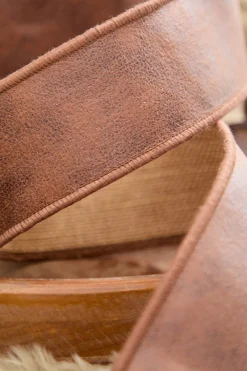 Decorator's Warehouse 2.5" x 5 Yard Faux Leather & Jute Ribbon > Winter Woodland|Heritage Plaid