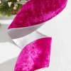 Decorator's Warehouse 4” x 10 Yard Fuchsia Crown Velvet Metallic Back Ribbon > Christmas Ribbon|Valentine'S Ribbon