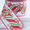 Decorator's Warehouse 2.5" x 10 Yard Gingerbread Man Wired Ribbon > Christmas Decor|Christmas Ribbon