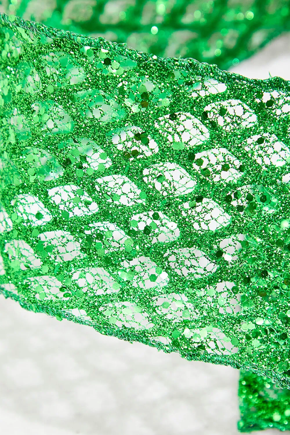 Decorator's Warehouse 4" x 10 Yard Green Mesh Wired Ribbon > Christmas Ribbon|Nutcracker