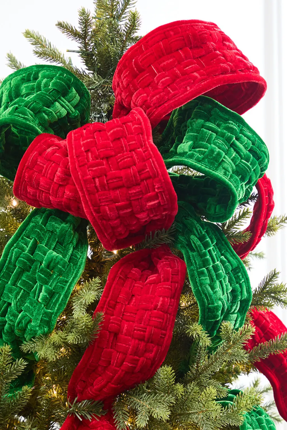 Decorator's Warehouse 5" x 3 Yard Green Velvet Braided Ribbon > Christmas Ribbon|Christmas Decor