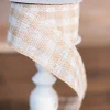 Decorator's Warehouse 2.5" x 10 Yard Jute Cotton Checkered Ribbon > Easter Decor|Easter Decor