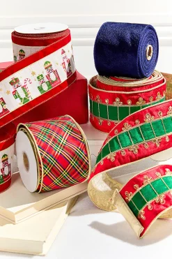 Decorator's Warehouse 4" x 5 Yard Nutcracker Coat Ribbon > Kristin'S Picks|Christmas Ribbon