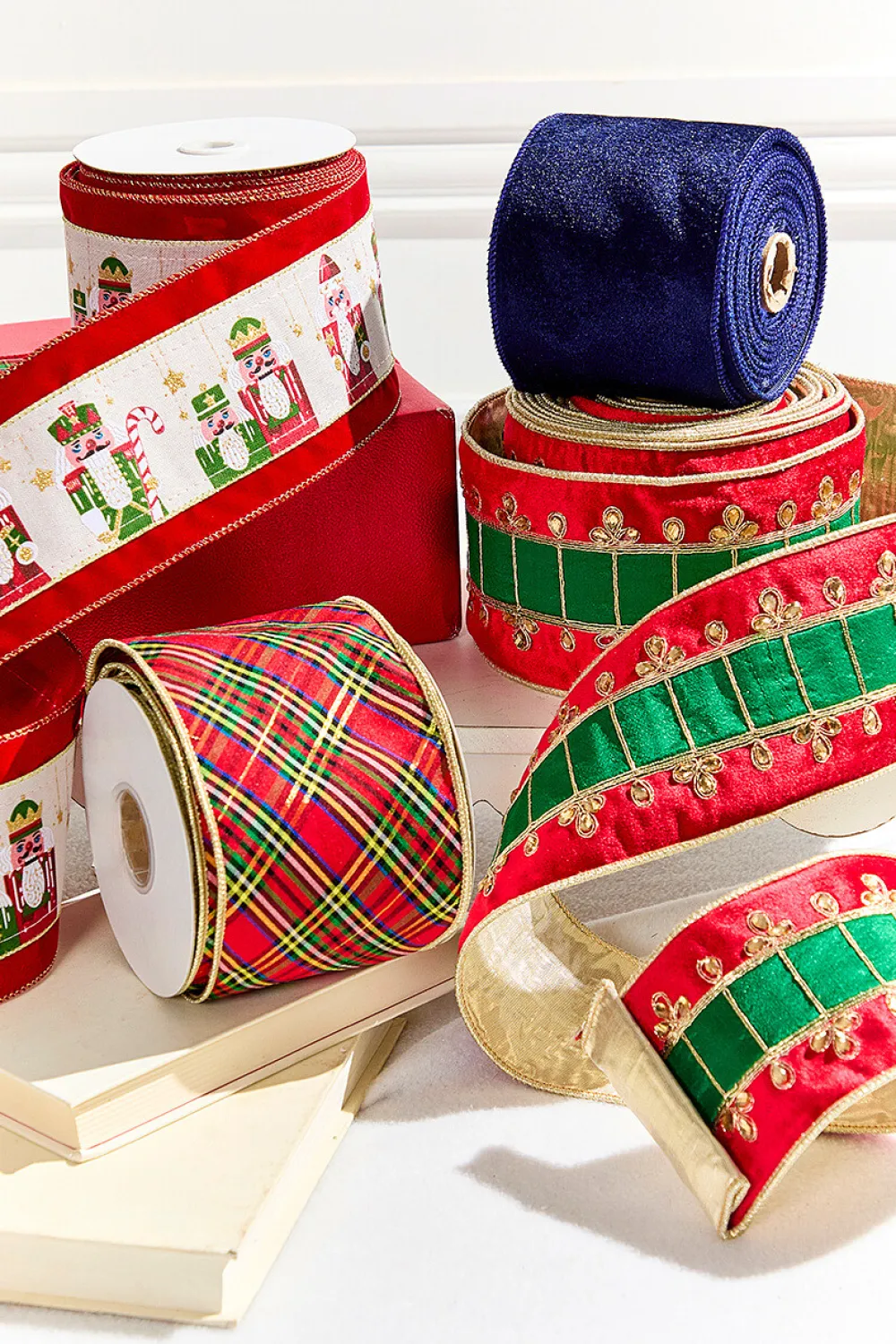 Decorator's Warehouse 4" x 5 Yard Nutcracker Coat Ribbon > Kristin'S Picks|Christmas Ribbon