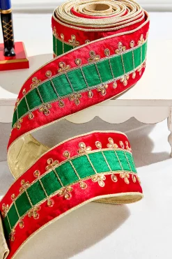 Decorator's Warehouse 4" x 5 Yard Nutcracker Coat Ribbon > Kristin'S Picks|Christmas Ribbon