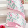 Decorator's Warehouse 4" x 10 Yard Pink Holly Leaf Ribbon > Santa'S Sweet Shoppe|Christmas Ribbon