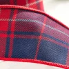Decorator's Warehouse 2.5” x 5 Yard Plaid Check Tafetta Ribbon - Red/Navy > Christmas Ribbon|Christmas Sale