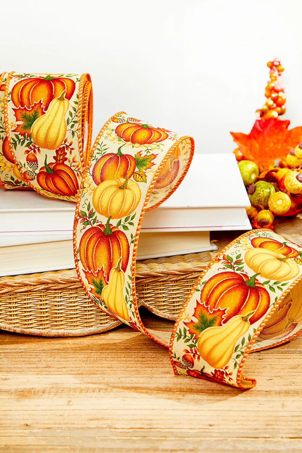 Decorator's Warehouse 2.5" x 10 Yard Pumpkin & Gourd Ribbon > Fall Decor|Fall Decor