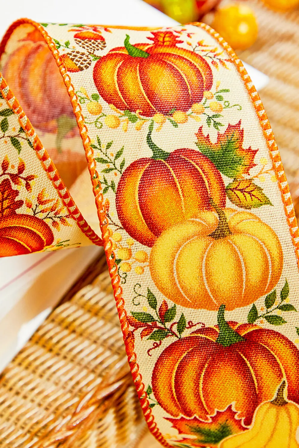 Decorator's Warehouse 2.5" x 10 Yard Pumpkin & Gourd Ribbon > Fall Decor|Fall Decor