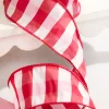 Decorator's Warehouse 2.5" x 10 Yard Red and White Checked Ribbon > Christmas Ribbon|Valentine'S Ribbon