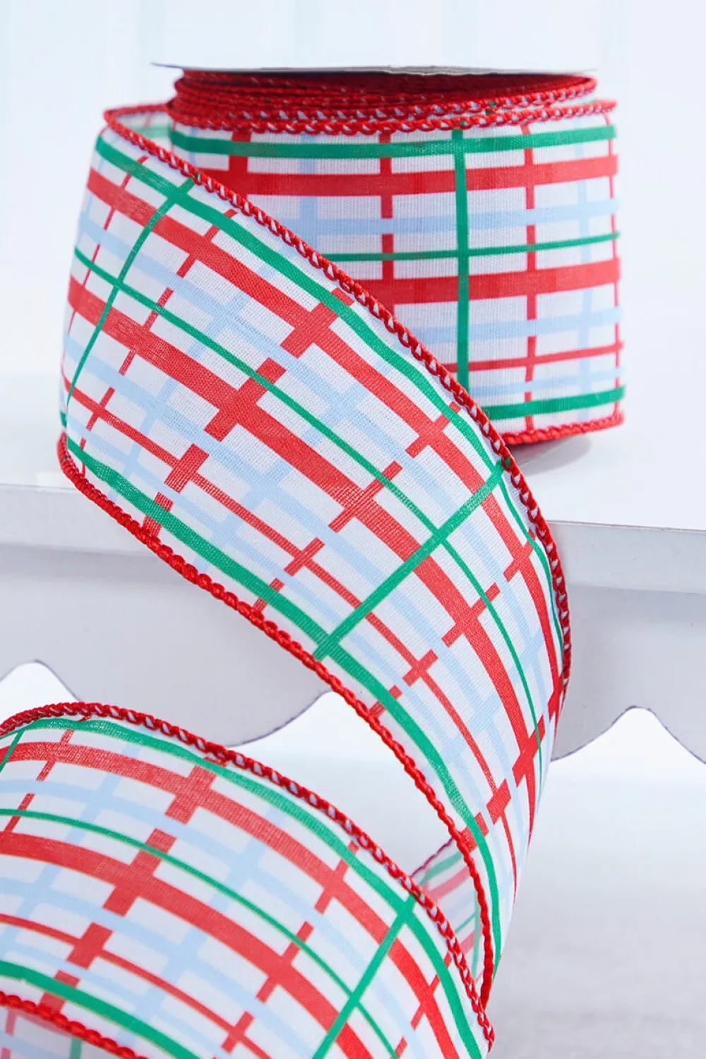 Decorator's Warehouse 2.5" x 10 Yard Red/Blue/Green Plaid Wired Ribbon > Christmas Ribbon|Christmas Sale