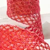Decorator's Warehouse 4" x 10 Yard Red Mesh Wired Ribbon > Christmas Ribbon|Valentine'S Ribbon