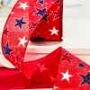 Decorator's Warehouse 2.5" x 10 Yard Red Ribbon with White & Blue Stars > Patriotic Decor|Patriotic Decor