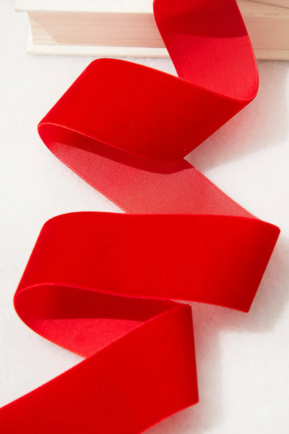 Decorator's Warehouse 1.5" x 10 Yard Red Unwired Velvet Ribbon > Nutcracker|Retro Brites