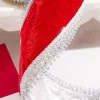 Decorator's Warehouse 4" x 5 Yard Red Velvet with Silver Jewel Trim Ribbon > Kristin'S Picks|Red & Silver