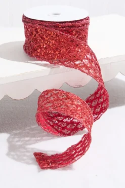 Decorator's Warehouse 2.5" x 10 Yard Red Wired Ribbon > Christmas Ribbon|Nutcracker