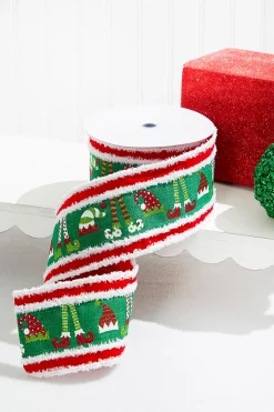 Decorator's Warehouse 4" x 10 Yards Elf Hats/Legs Ribbon > Christmas Decor|Christmas Ribbon