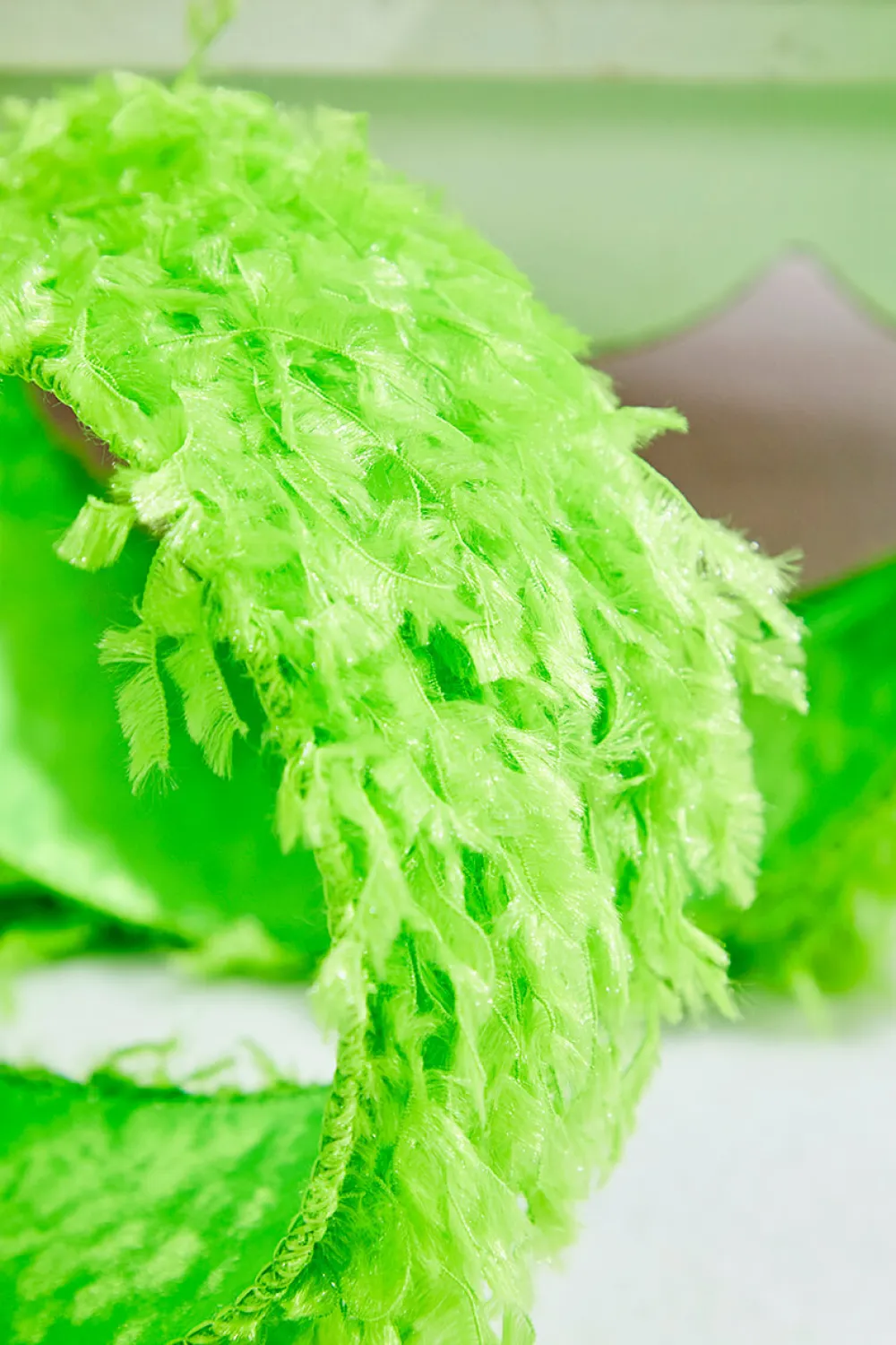 Decorator's Warehouse 2.5" x 10 Yards Furry Green Ribbon > Kristin'S Picks|Storyville