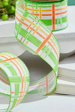 Decorator's Warehouse 2.5" X 10 Yards Green Plaid Ribbon > Easter Decor|Easter Decor