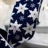 Decorator's Warehouse 4” x 10 Yard Snowflake On Blue Velvet Ribbon > Blue Christmas|Christmas Ribbon