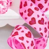Decorator's Warehouse 2.5" x 10 Yards Pink Glitter Heart Ribbon > Valentine'S Ribbon|Christmas Decor