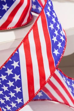 Decorator's Warehouse 2.5" x 10 Yards Star & Stripe Ribbon > Patriotic Decor|Patriotic Decor