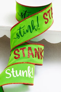 Decorator's Warehouse 2.5" x 10 Yards Stink! Stank! Stunk! Ribbon > Best Sellers|Christmas Ribbon