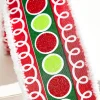 Decorator's Warehouse 2.5" x 10 Yard Stripe Glitter Circle Drift Ribbon — Red/Green > Christmas Decor|Christmas Ribbon