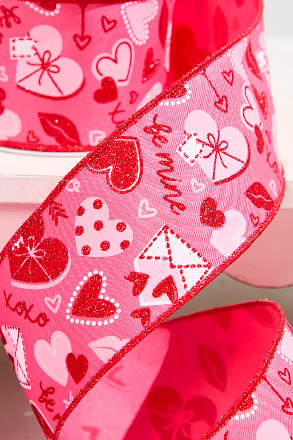 Decorator's Warehouse 2.5" x 10 Yards Valentine Love Letter Ribbon > Valentine'S Ribbon|Christmas Decor