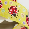 Decorator's Warehouse 2.5" x 10 Yards Yellow Ladybugs Ribbon > Christmas Decor|Spring Decor