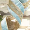 Decorator's Warehouse 4" x 5 Yard Trim Velvet Metallic Back Ribbon > Christmas Decor|Christmas Ribbon