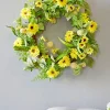 Decorator's Warehouse 24" Yellow Mixed Gerbera Daisy Wreath > Christmas Decor|All Wreaths